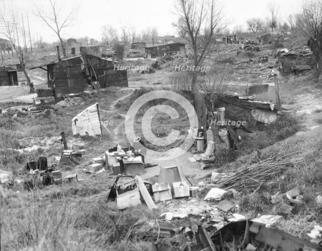 Migrant workers' camp, outskirts of Marysville, California, 1935. Creator: Dorothea Lange.