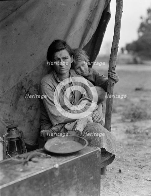 Migrant agricultural worker's family, Nipomo, California, 1936. Creator: Dorothea Lange.