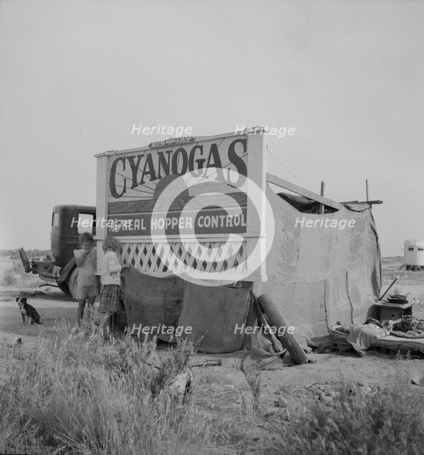 Migrant agricultural workers' home, California, 1937. Creator: Dorothea Lange.