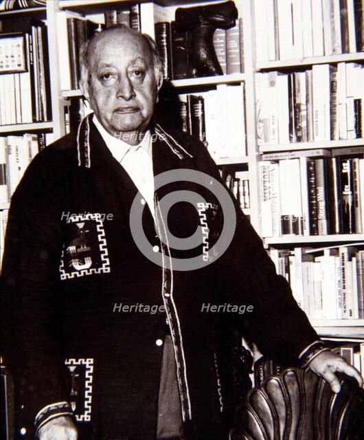 Miguel Angel Asturias, Guatemalan writer (1899-1974), photo 1969.
