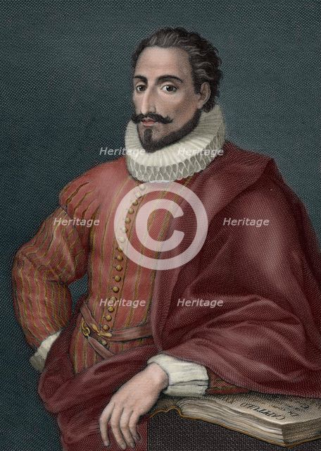 Miguel de Cervantes (1547-1616), Spanish writer. Creator: Unknown.