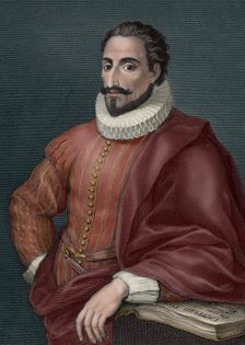 Miguel de Cervantes (1547-1616), Spanish writer. Creator: Unknown