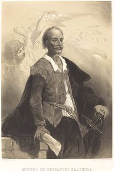 Miguel de Cervantes Saavedra, c. 1855. Creator: Célestin Nanteuil