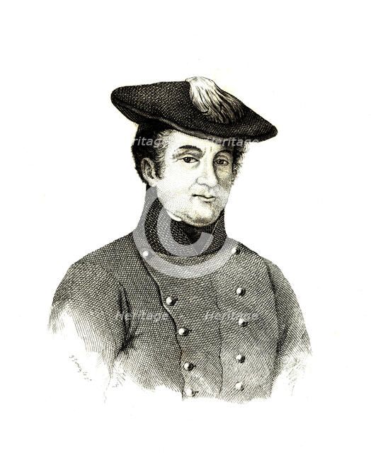 Miguel Gomez, General Lieutenant of the Carlist army in the 1st Carlist War. Engraving, 1845.