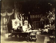 Mihàly Munkàcsy (1844-1900) in his workshop, c. 1890