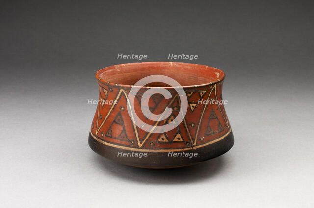 MIiniature Bowl with Geometric Textile-like Pattern, A.D. 1450/1532. Creator: Unknown.