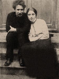 Mikalojus Konstantinas Ciurlionis and Sofija Kymantaite, 1908. Creator: Anonymous