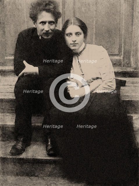 Mikalojus Konstantinas Ciurlionis and Sofija Kymantaite, 1908. Creator: Anonymous.