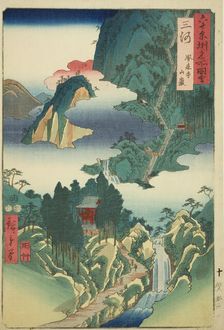 Mikawa Province: Horai Temple in the Mountains (Mikawa, Horaiji sangan), from the series "..., 1853. Creator: Ando Hiroshige