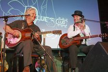 Mike Dowling and Ben Tyzack, Crawley Blues Festival, Hawth, Crawley, West Sussex, Oct 2015. Artist: Brian O'Connor