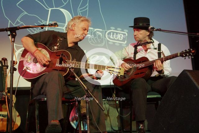 Mike Dowling and Ben Tyzack, Crawley Blues Festival, Hawth, Crawley, West Sussex, Oct 2015. Artist: Brian O'Connor.