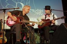 Mike Dowling and Ben Tyzack, Crawley Blues Festival, Hawth, Crawley, West Sussex, Oct 2015. Artist: Brian O'Connor