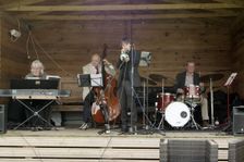 Mike Hatchard, Paul Morgan, Paul Higgs, Dave Barry, Three Horseshoes, Knockholt, Kent, 18/5/2021. Creator: Brian O'Connor