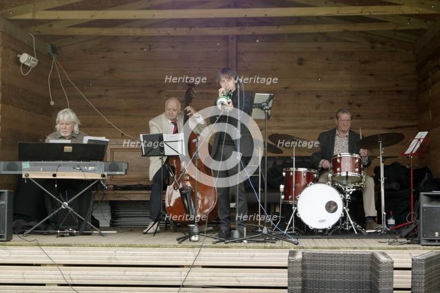 Mike Hatchard, Paul Morgan, Paul Higgs, Dave Barry, Three Horseshoes, Knockholt, Kent, 18/5/2021. Creator: Brian O'Connor.