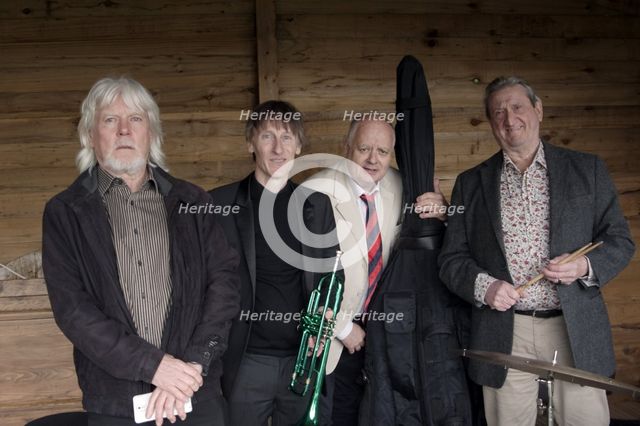 Mike Hatchard, Paul Morgan, Paul Higgs, Dave Barry, Three Horseshoes, Knockholt, Kent, 18/5/2021. Creator: Brian O'Connor.