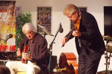 Mike Piggott and Nils Solberg, East Grinstead Jazz Club, Apron Café, Chequer Mead Theatre, 2025. Creator: Brian O'Connor