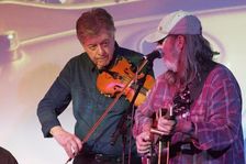 Mike Piggott with Jim Crawford, Crawley Blues Festival, Hawth, Crawley, Oct 2015. Artist: Brian O'Connor