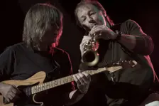 Mike Stern and Bill Evans, 2013. Artist: Alan John Ainsworth