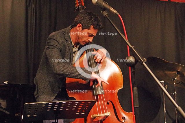 Mikele Montolli, Alessio Menconi, Nigel Price Quartet, Verdict Jazz Club, Brighton, E. Sussex, 2022. Creator: Brian O'Connor.