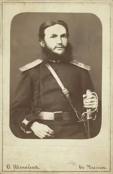 Mikhail Viktorovich Vasilevsky, half-length portrait, facing slightly right..., between 1880 and 86. Creator: Unknown