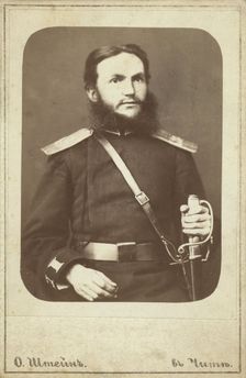 Mikhail Viktorovich Vasilevsky, half-length portrait, facing slightly right..., between 1880 and 86. Creator: Unknown