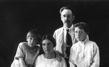 Mikhail Alekseevich Pavlov with his Wife, Olga Aleksandrovna (nee Klushina), and Sons, early 1920s. Creator: Unknown