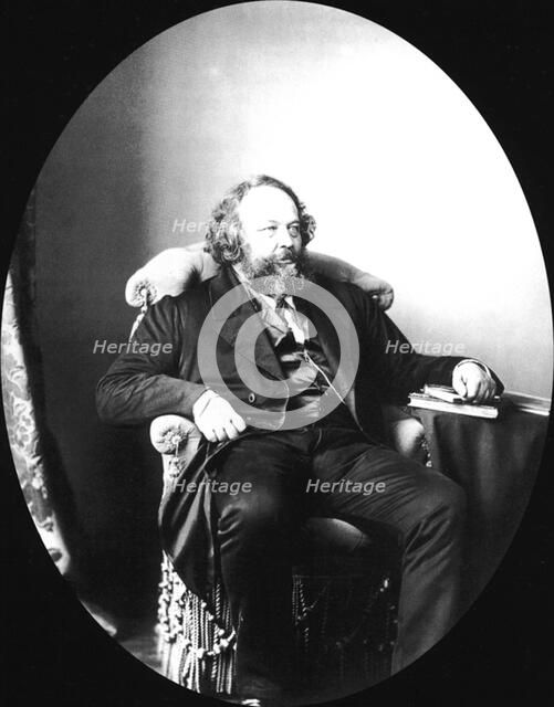 Mikhail Bakunin, Russian revolutionary and theorist of anarchism, 1863. Artist: Sergei Levitsky