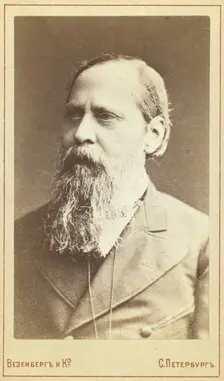 Mikhail Evgrafovich Saltykov-Shchedrin, head-and-shoulders portrait...., between 1880 and 1886. Creator: Unknown