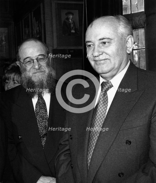 Mikhail Gorbachev (1931- ), President of the Soviet Union (1985-1991), 1993. Creator: Sidney Harris.