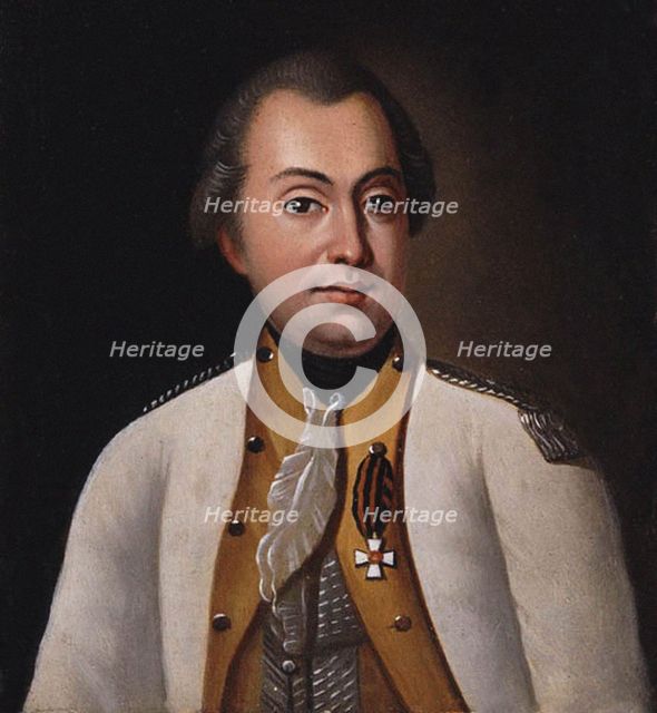 Mikhail Kutuzov in the uniform of the Lugansk Pikineer Regiment, 1788, 19th century. Artist: Anonymous  