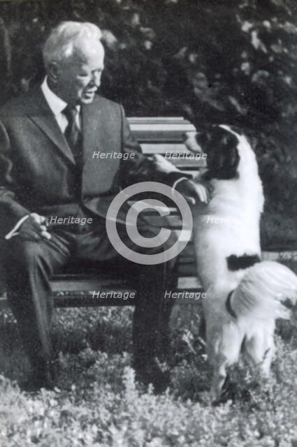 Mikhail Sholokhov, Russian author, Veshenskaya, USSR, 1960s. Artist: Unknown