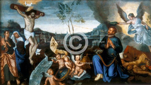 Miklos Zrinyi, heroic Croatian/Hungarian general, late 16th century. Artist: Anon