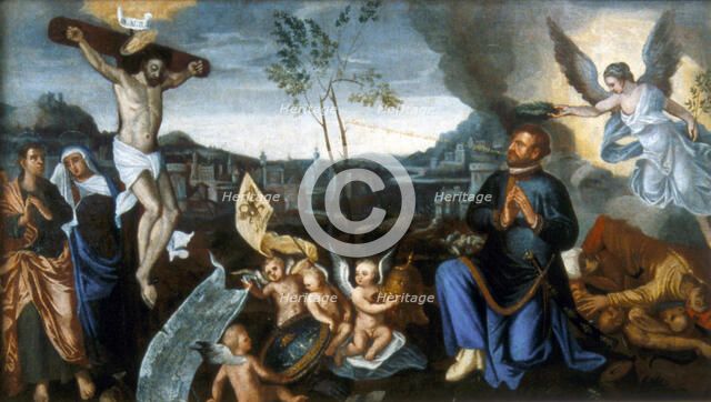 Miklos Zrinyi, heroic Croatian/Hungarian general, late 16th century. Artist: Anon