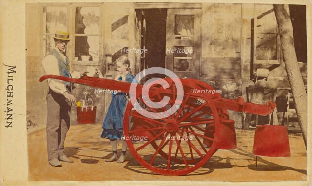 Milchmann., 1865-1870. Creator: E. Hattorff.