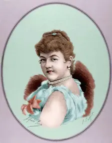 Mila Kupfer-Berger (1852-1905), Austrian soprano, 1886. From "The Spanish and American Illustration" Creator: Arturo Carretero y Sánchez