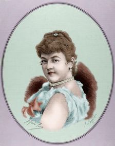 Mila Kupfer-Berger (1852-1905), Austrian soprano, 1886. From "The Spanish and American Illustration" Creator: Arturo Carretero y Sánchez