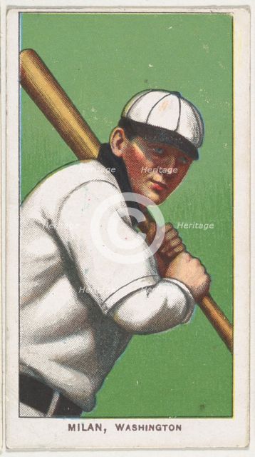 Milan, Washington, American League, from the White Border series (T206) for the America..., 1909-11. Creator: American Tobacco Company.