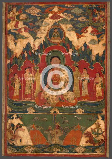 Milarepa on Mount Kailash, c. 1500. Creator: Unknown.