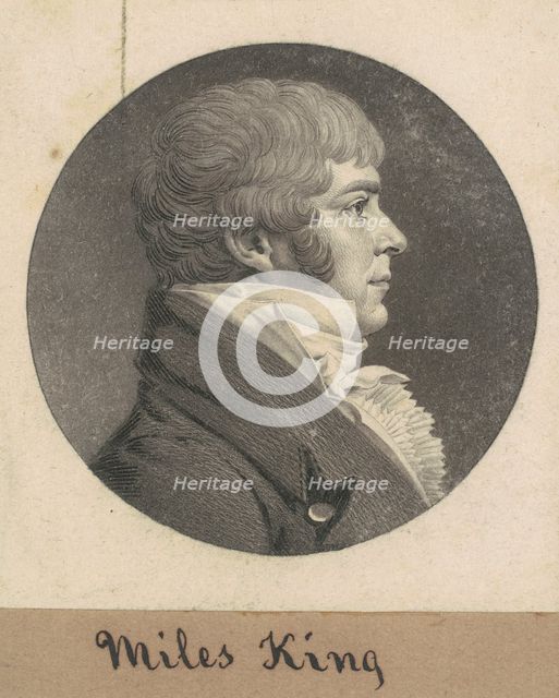 Miles King, Jr., c. 1808. Creator: Charles Balthazar Julien Févret de Saint-Mémin.