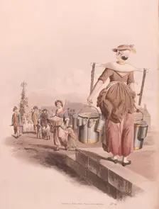 Milkmaid, 1808. Creator: William Henry Pyne