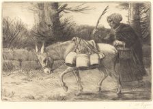 Milkmaid of Boulogne, 3rd plate (Laitiere a Boulogne). Creator: Alphonse Legros