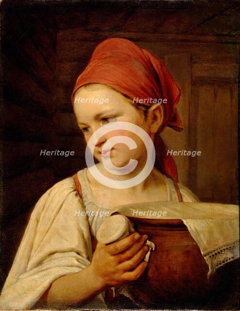 Milkgirl, 1820. Artist: Venetsianov, Alexei Gavrilovich (1780-1847)