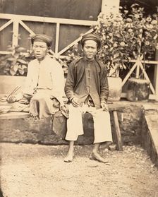 Miliciens mangeant le riz, Cochinchine, 1866. Creator: Emile Gsell