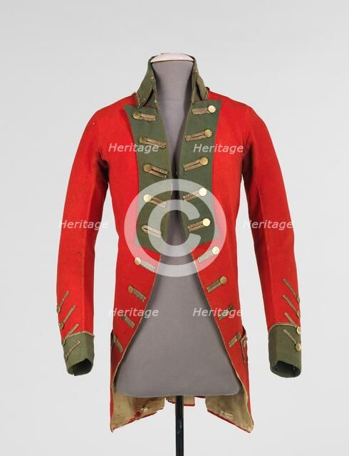 Military coat, American, 1775-83. Creator: Unknown.