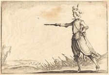 Military Commander on Foot, c. 1617. Creator: Jacques Callot