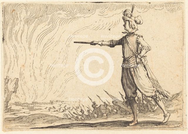 Military Commander on Foot, c. 1622. Creator: Jacques Callot.
