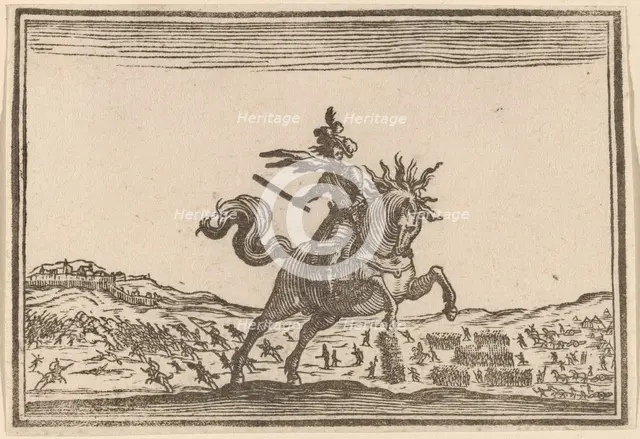 Military Commander on Horseback, 1621. Creator: Edouard Eckman.
