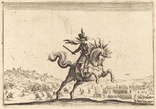Military Commander on Horseback, c. 1622. Creator: Jacques Callot