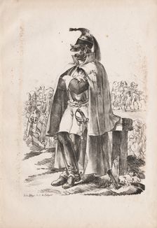 Military Costumes: Cavalry Man , 1814-1818. Creator: Nicolas Toussaint Charlet (French, 1792-1845)