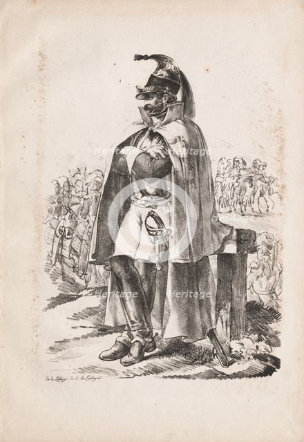 Military Costumes: Cavalry Man , 1814-1818. Creator: Nicolas Toussaint Charlet (French, 1792-1845).